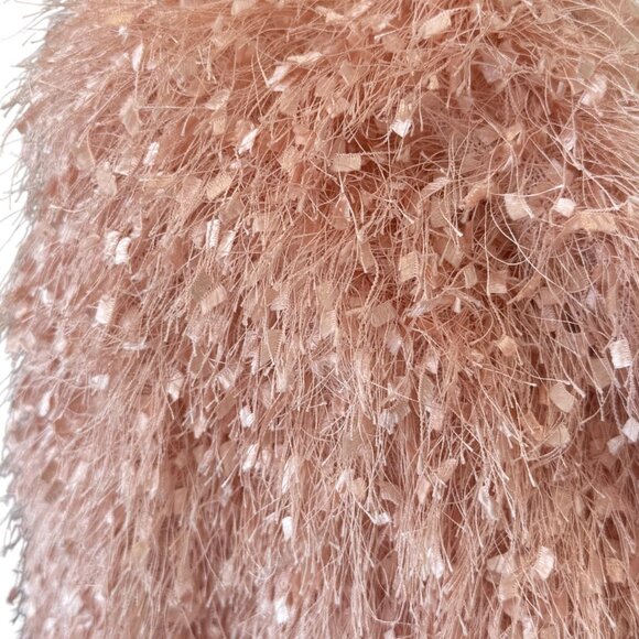 NWT Jella C. Blush Pink Long Maxi Textured Shaggy Cardigan - Picture 7 of 10